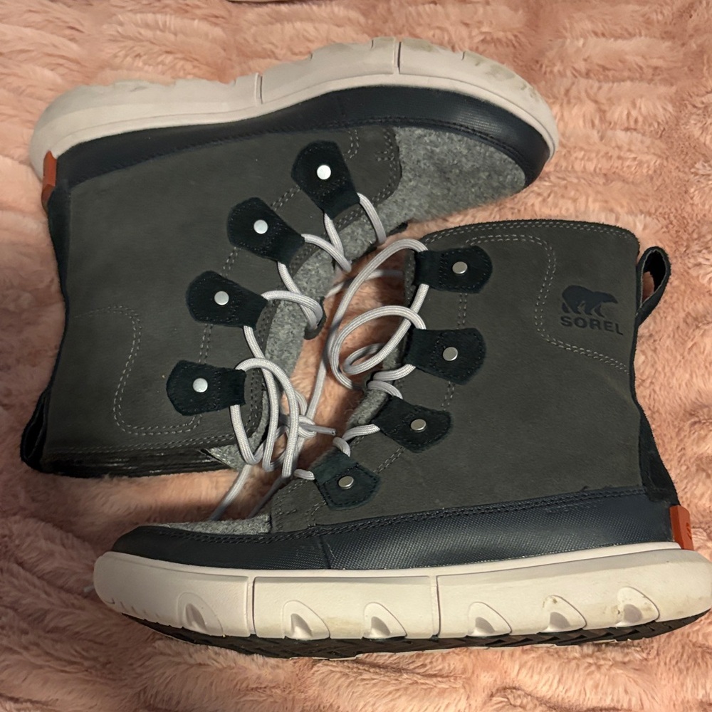 Sorel Joan Explorer Women’s Charcoal and Black Adventure Boots